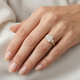 1.70 TCW Radiant and Emerald Cut Three-stone Lab Grown Trilogy Engagement Ring in Solid Rose Gold
