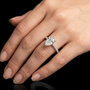 2.28 TCW Pear-shaped Solitaire Lab Grown Engagement Ring Featuring a Delicate Pave Band