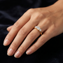 18kt Solid Rose Gold Three Stone 2 TCW Princess Cut Lab Grown Trilogy Engagement Ring