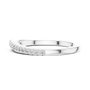 Dainty Sterling Silver Half Eternity Wedding Band Set with Brilliant Pavé Stones