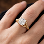2.43 Carat Cushion Cut Moissanite Diamond Celtic Spark GRA Certified Engagement Ring