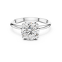 Classic Solitaire Engagement Ring Featuring a Round-cut Moissanite Diamond