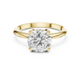 Yellow Gold Classic Solitaire Engagement Ring Featuring a 1.5 TCW Round-cut Lab Grown Diamond