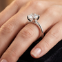14k Solid Gold 1.5 Carat Round Cut Moissanite Diamond GRA Certified Engagement Ring