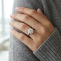 Classic Solitaire Engagement Ring Featuring a Round-cut Moissanite Diamond