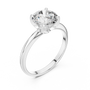 Classic Solitaire Engagement Ring Featuring a Round-cut Moissanite Diamond