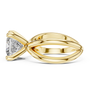 Yellow Gold Intricate Criss-Cross Split Shank 3 TCW Princess Cut Lab Grown Diamond Solitaire Engagement Ring