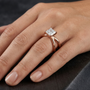 3 Carat Princess Cut Moissanite Diamond GRA Certified Infinity Crossroads of Love Ring