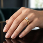 Intricate Criss-Cross Split Shank 3 TCW Princess Cut Lab Grown Diamond Solitaire Engagement Ring