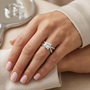 Intricate Criss-Cross Split Shank Princess Cut Moissanite Diamond Solitaire Engagement Ring