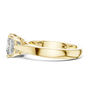 1.5 TCW Princess Square Cut Lab Grown Eternal Glow Solitaire Ring for Women in Yellow Solid Gold