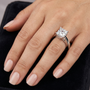1.5 Carat Princess Cut Moissanite Diamond 14kt Solid Gold Wide Cathedral Ring