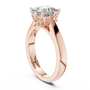 1.5 TCW Princess Square Cut Lab Grown Eternal Glow Solitaire Ring for Women in Rose Solid Gold