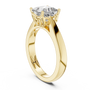 1.5 TCW Princess Square Cut Lab Grown Eternal Glow Solitaire Ring for Women in Yellow Solid Gold