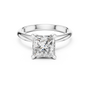 Princess Cut Moissanite Diamond Solitaire Engagement Ring for Women