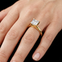 2 TCW Princess Cut Lab Grown Diamond Solitaire Engagement Ring for Women