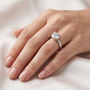 2.5 Carat Brilliant Round Cut Moissanite Diamond 14kt Solid Gold Classic Style Ring