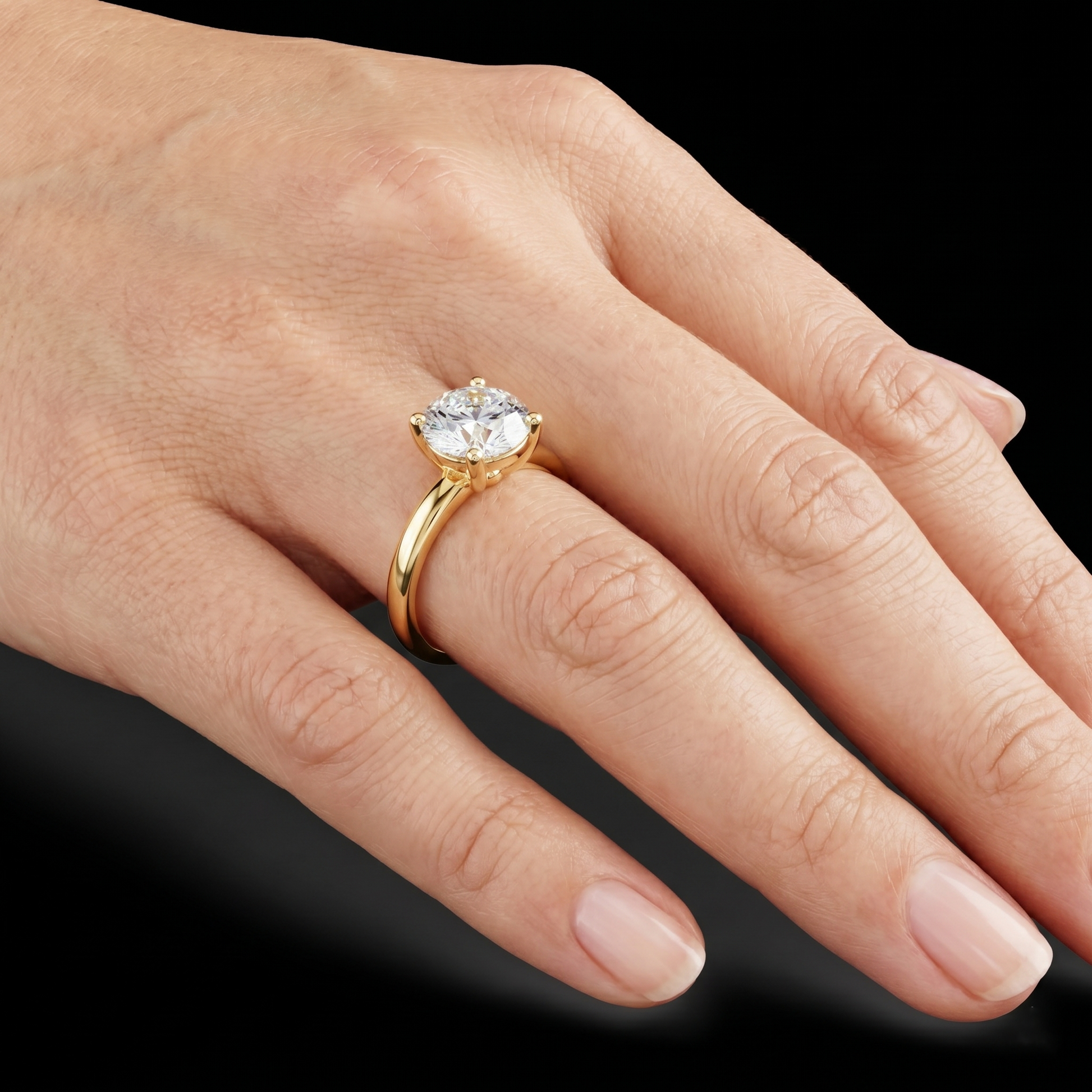 2.5 TCW Round Brilliant Cut Lab Grown Diamond Classic and Elegant Solitaire Engagement Ring