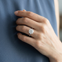 Round Brilliant Cut Moissanite Diamond Classic and Elegant Solitaire Engagement Ring