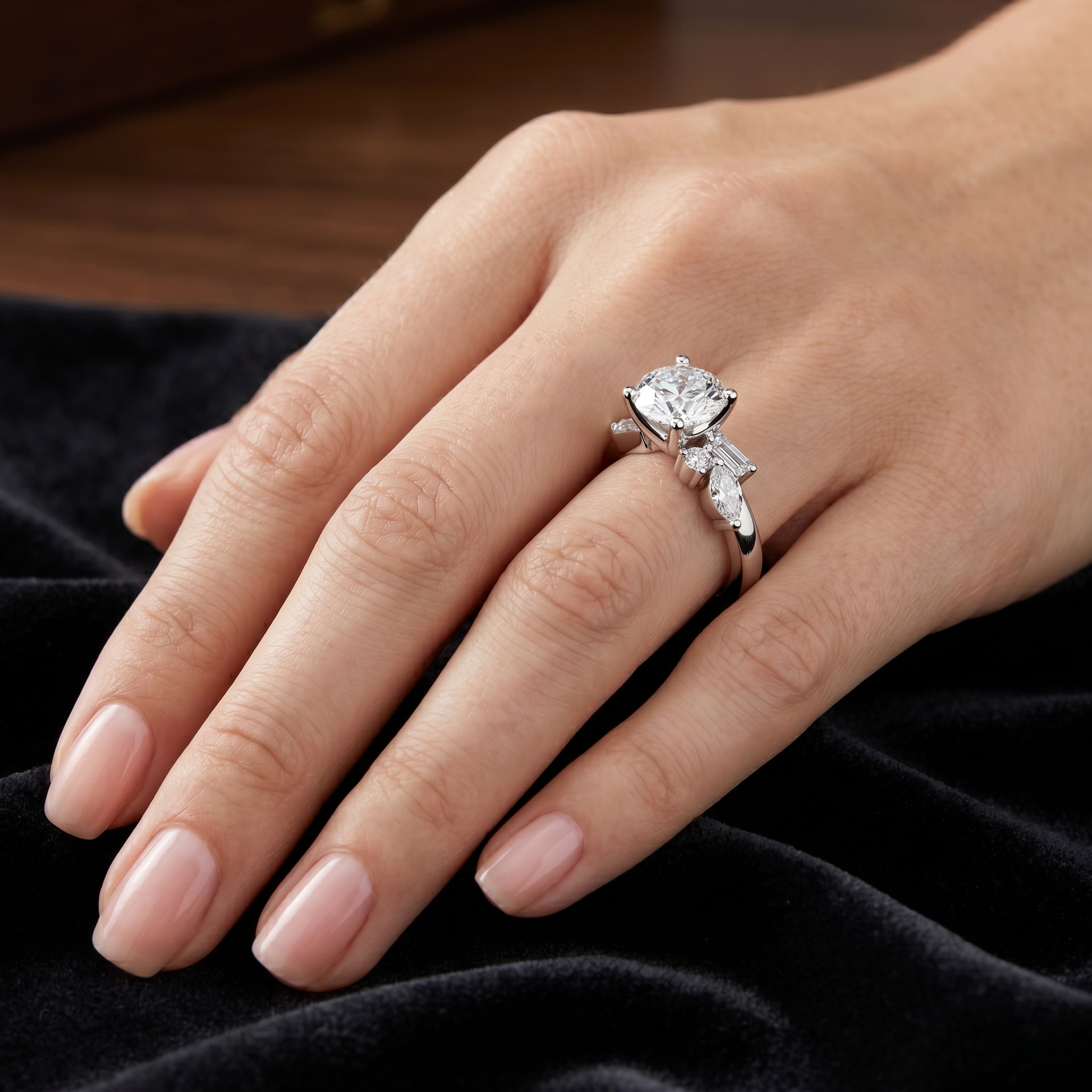 2.78 TCW Brilliant Round Cut Moissanite Diamond 18kt Solid Gold Classic Style Ring