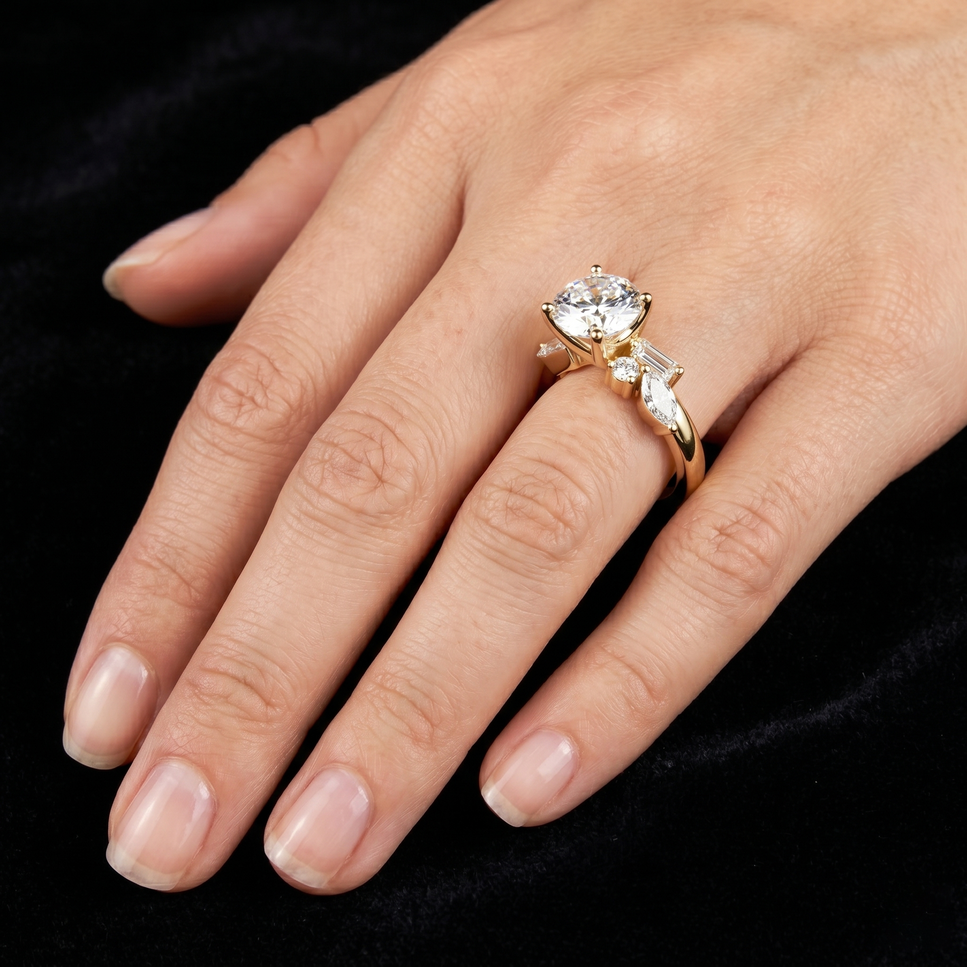 2.78 TCW Brilliant Round Cut Moissanite Diamond 18kt Solid Gold Classic Style Ring