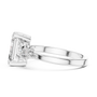 Emerald-cut Moissanite Diamond Asymmetrical Multi-stone Design Engagement Ring