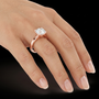 2.50 TCW Round Cut Moissanite Diamond 14kt Solid Gold Solitaire Four Prong Ring
