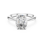 Large Oval Cut Moissanite Solitaire Diamond Engagement Ring