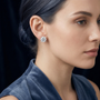 1 CT Round Solitaire Moissanite Sterling Silver Everyday Stud Earrings