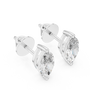 1.5 CT Marquise Solitaire Moissanite 925 Sterling Silver Everyday Stud Earrings