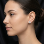 1.3 CT Triangular Solitaire Moissanite 925 Sterling Silver Everyday Stud Earrings