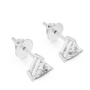 1.3 CT Triangular Solitaire Moissanite 925 Sterling Silver Everyday Stud Earrings