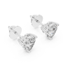 925 Sterling Silver 1.5 CT Heart Solitaire Moissanite Everyday Stud Earrings