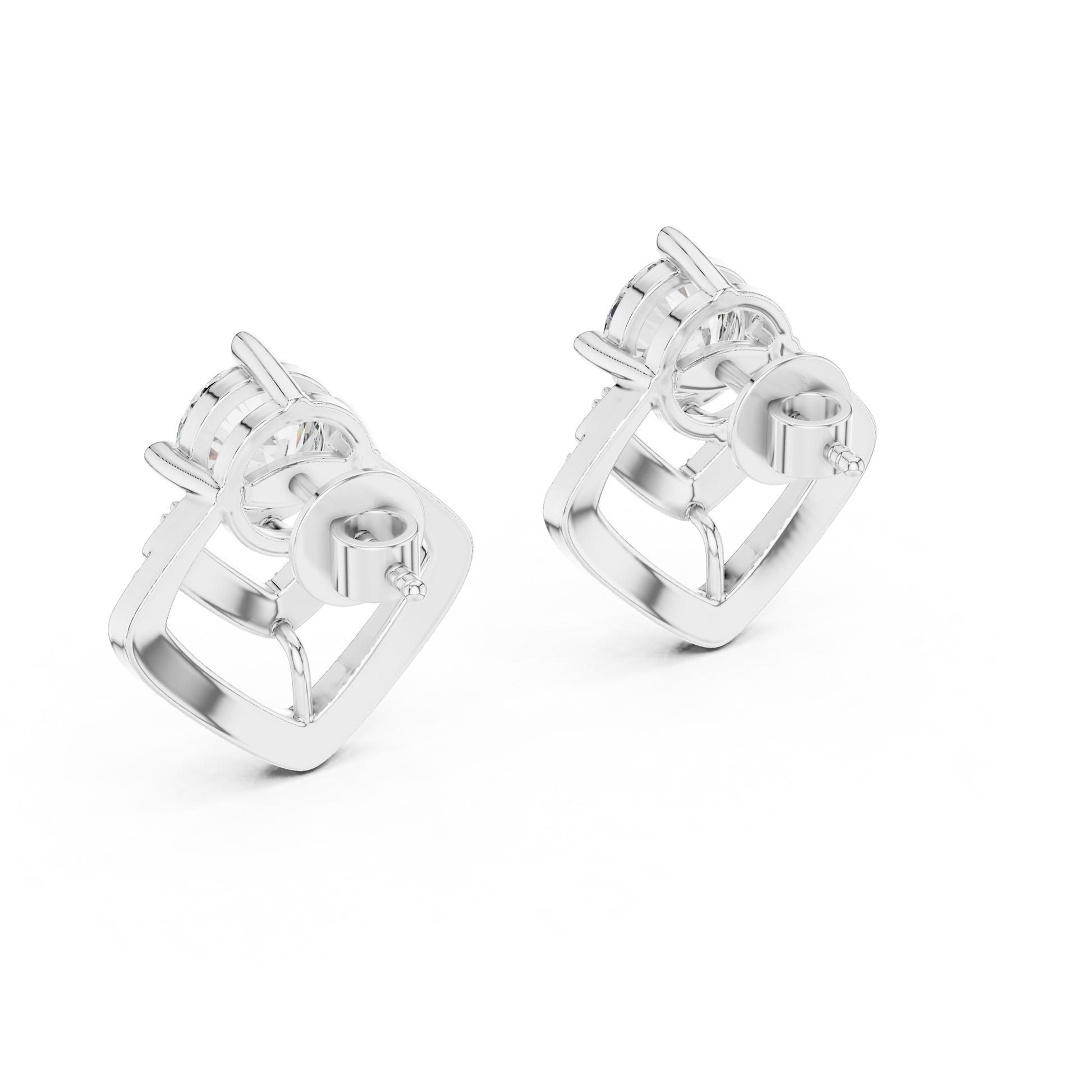 2.5 CT Round Cut 925 Sterling Silver Solitaire Moissanite Everyday Stud Earrings