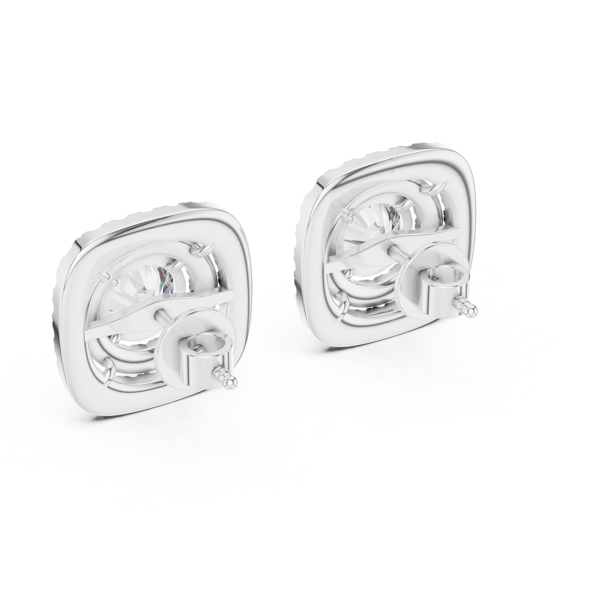 Sterling Silver 2.5 CT Round Cut Solitaire Moissanite Everyday Stud Earrings