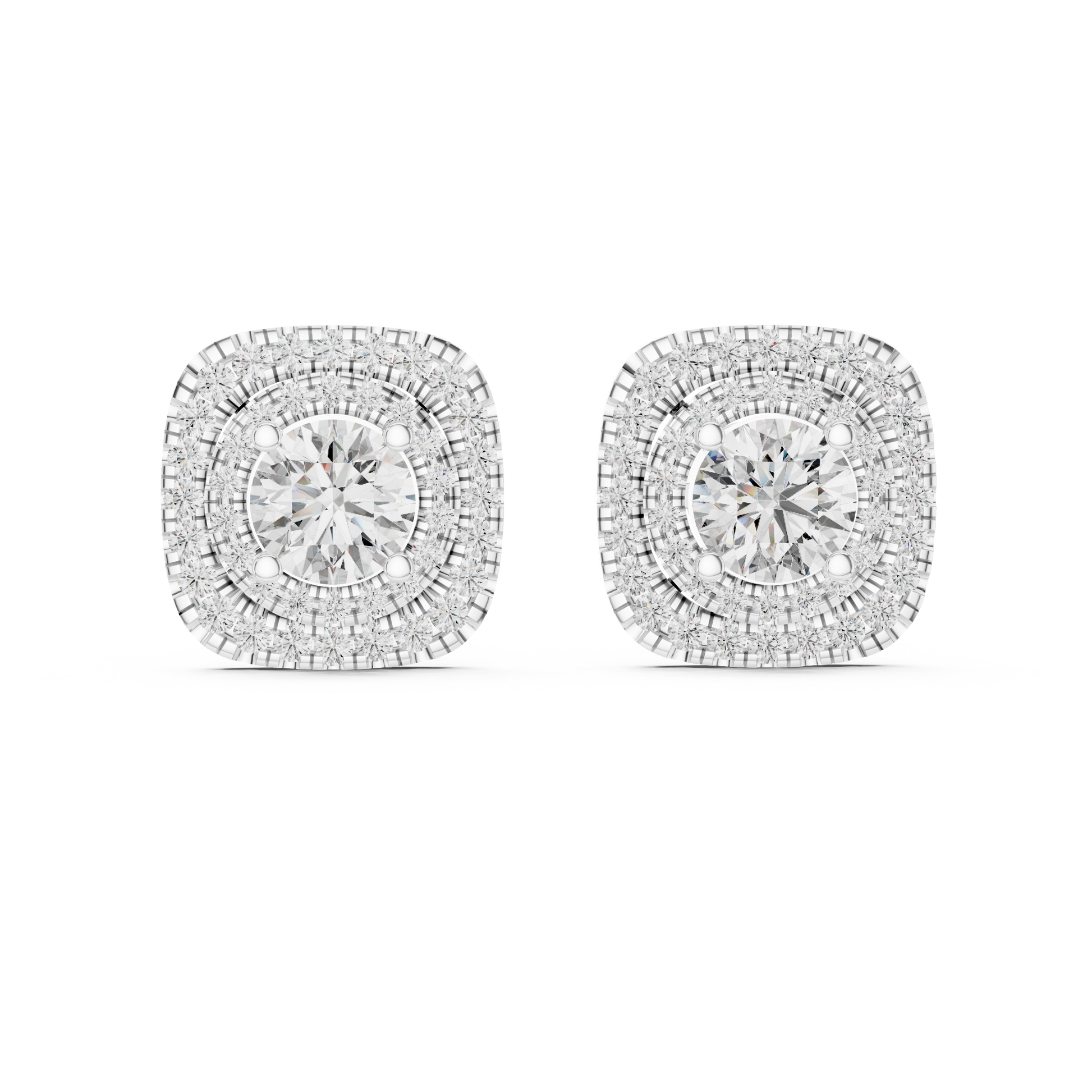Sterling Silver 2.5 CT Round Cut Solitaire Moissanite Everyday Stud Earrings
