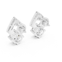 Solitaire Moissanite 2.5 CT Round Cut Sterling Silver Everyday Stud Earrings