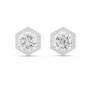 2.5 CT Round Cut Sterling Silver Solitaire Moissanite Dailywear Stud Earrings