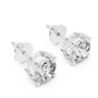 Round Cut 925 Sterling Silver Solitaire Moissanite Dailywear Stud Earrings