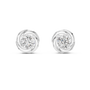 1.0 CT Round Cut 925 Sterling Silver Solitaire Moissanite Everywear Stud Earrings