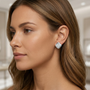 1.0 CT Round Cut 925 Sterling Silver Solitaire Moissanite Dailywear Stud Earrings