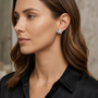 1.80 CT Round Cut 925 Sterling Silver Solitaire Moissanite Everydaywear Stud Earrings