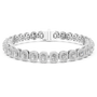 Radiant Collect Setting and Round Prong Setting Moissanite Sterling Silver Bracelet