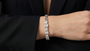 Radiant & Emerald Cut Collect Setting Moissanite Sterling Silver Bracelet