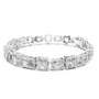 Radiant & Emerald Cut Collect Setting Moissanite Sterling Silver Bracelet