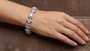 Classic Emerald & Emerald Square Cut Collect Setting Moissanite Sterling Silver Bracelet