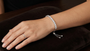 Round Cut Moissanite 925 Sterling Silver Collect Setting Bracelet