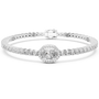 Oval Cut Micro Prong and Collect Setting Moissanite 925 Sterling Silver Bracelet