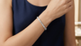 Emerald Cut 925 Sterling Silver Collect Setting Moissanite Bracelet