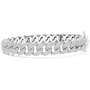 Round Cut 925 Sterling Silver Pave Setting Moissanite Bracelet